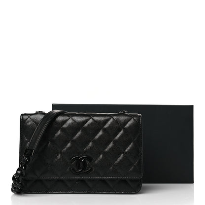 Chanel Caviar Quilted My Everything Wallet On Chain WOC Black 11 of 11