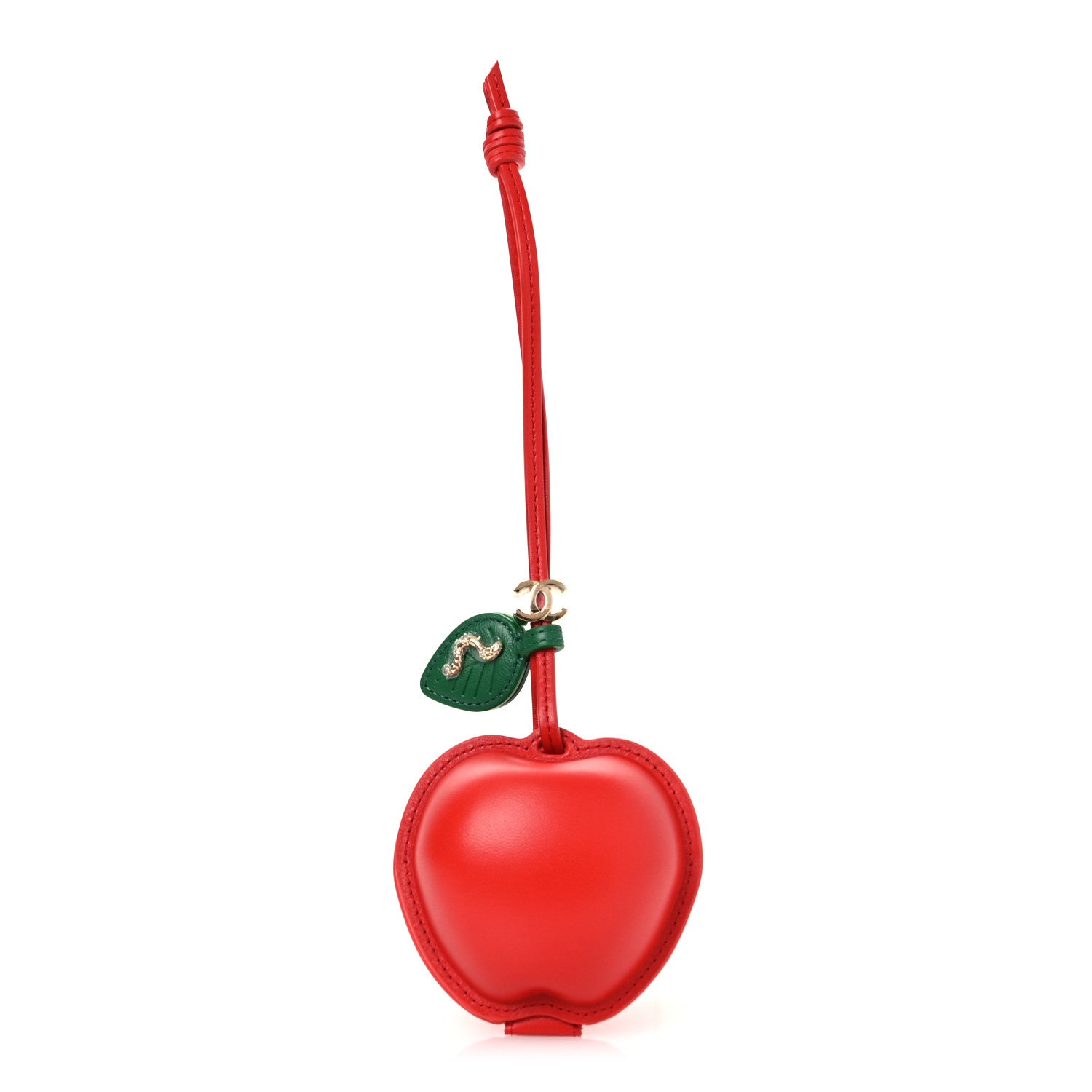 Chanel Lambskin Apple Mini Bag Charm  Red Green 1 of 8