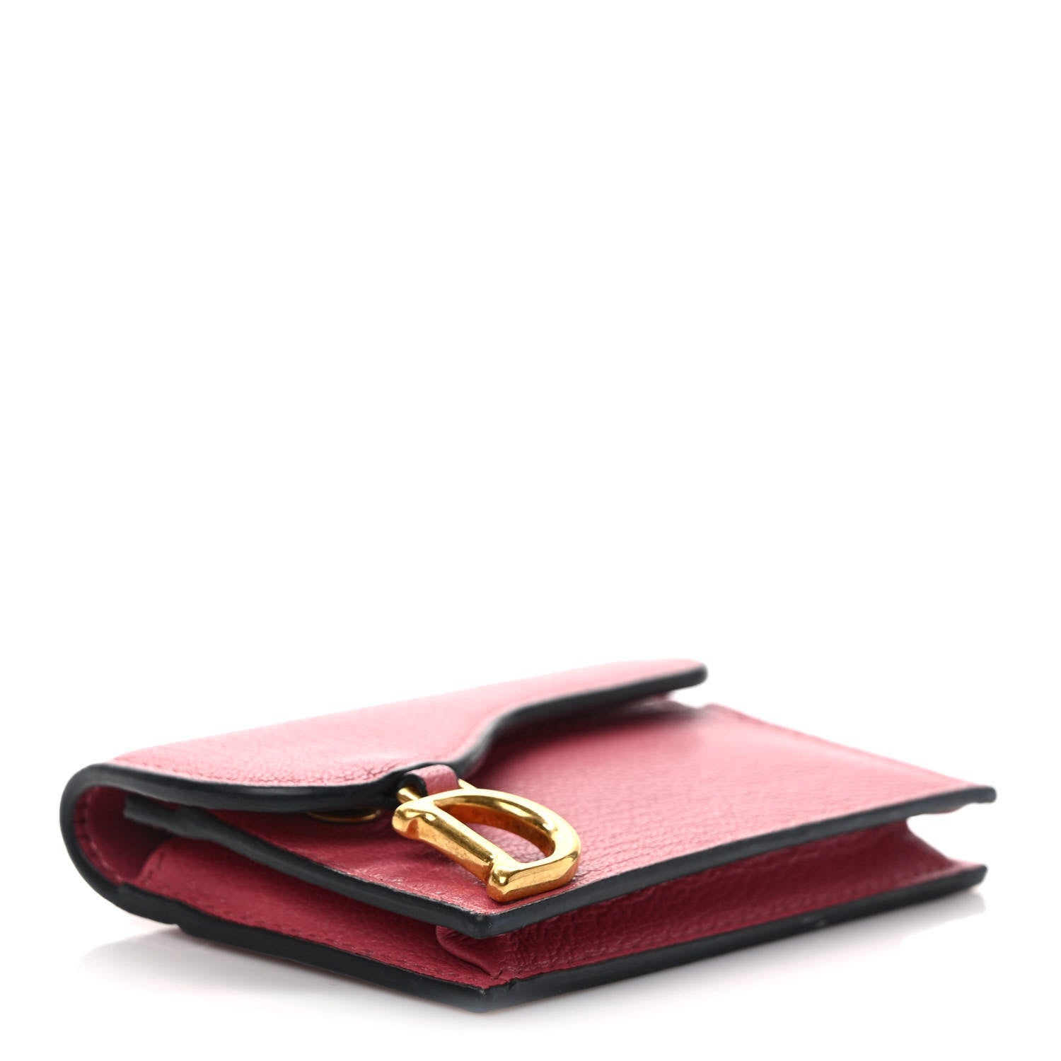 Christian Dior Goatskin Saddle Card Holder Pink 4 of 6