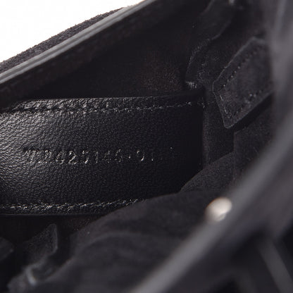 Saint Laurent Suede Fringe Toy Monogram Anita Crossbody Bag Black 8 of 9