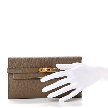 Hermes Epsom Kelly Longue Wallet Etoupe 2 of 8