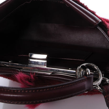 Fendi Springbok Fur Nappa Mini Peekaboo Iconic Satchel Pink 6 of 8