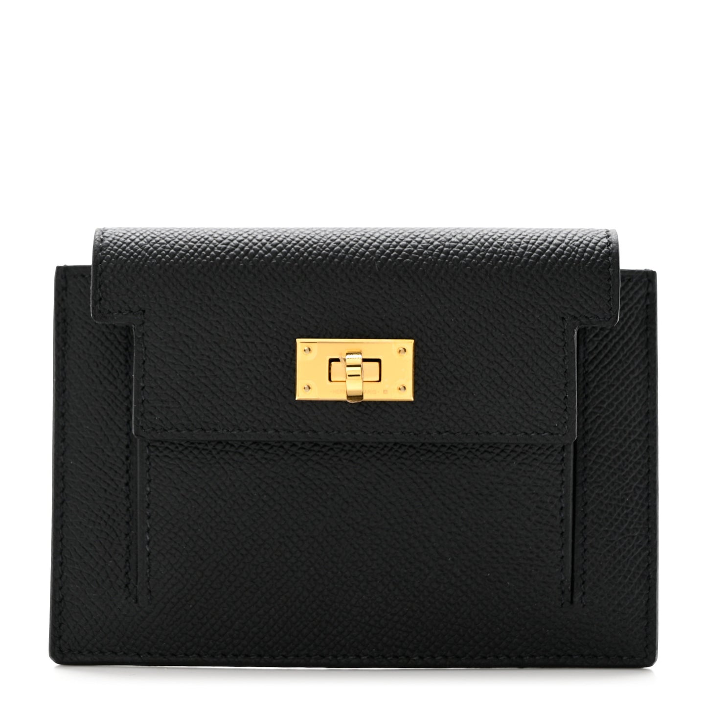 Epsom Kelly Pocket Compact Wallet Black