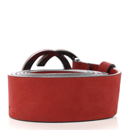 Gucci Nubuck Interlocking G Belt 115 46 Red 2 of 5