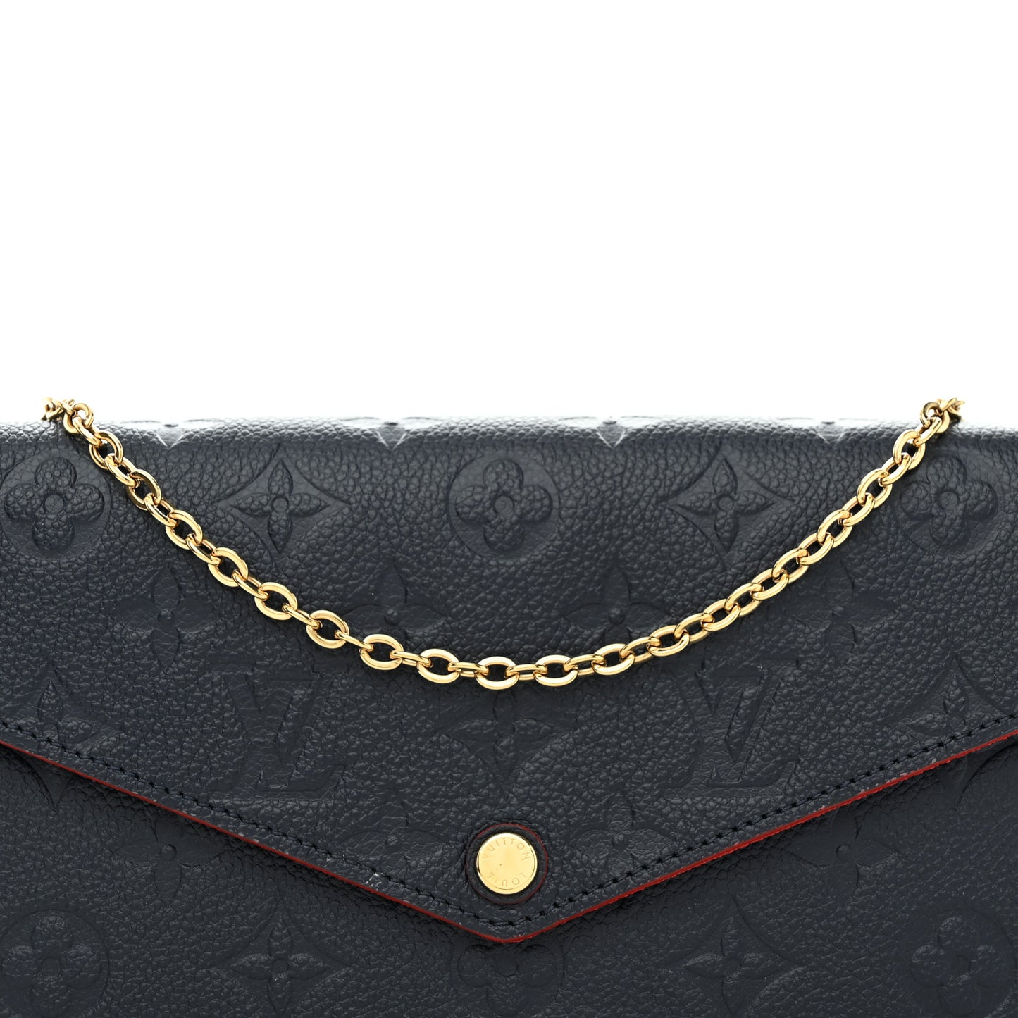 Empreinte Pochette Felicie Chain Wallet Marine Rouge