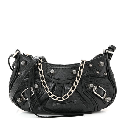 Balenciaga Agneau Arena Le Cagole Mini Purse With Chain Black 1 of 11