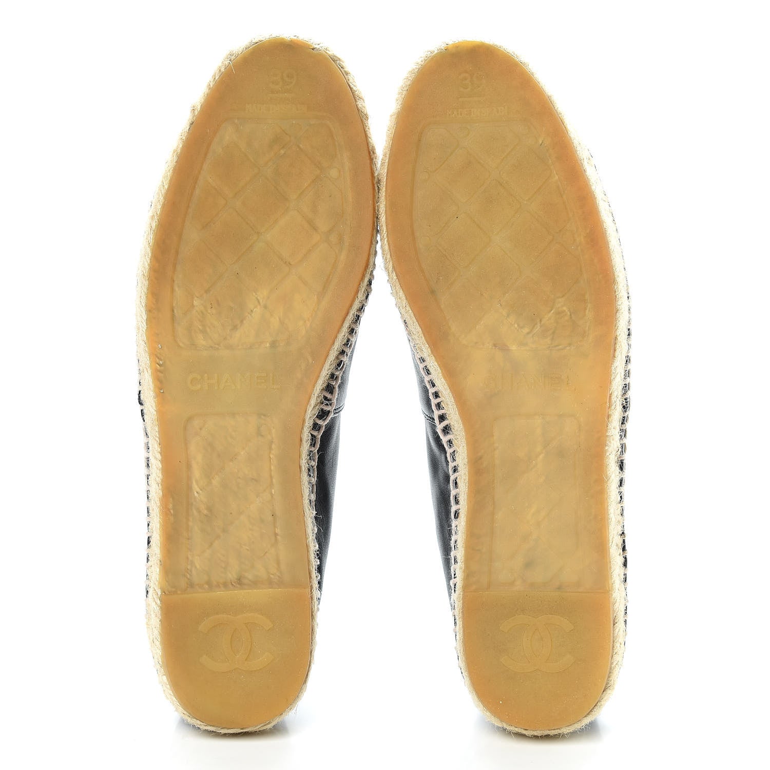 Chanel Lambskin CC Espadrilles 39 Black 5 of 13