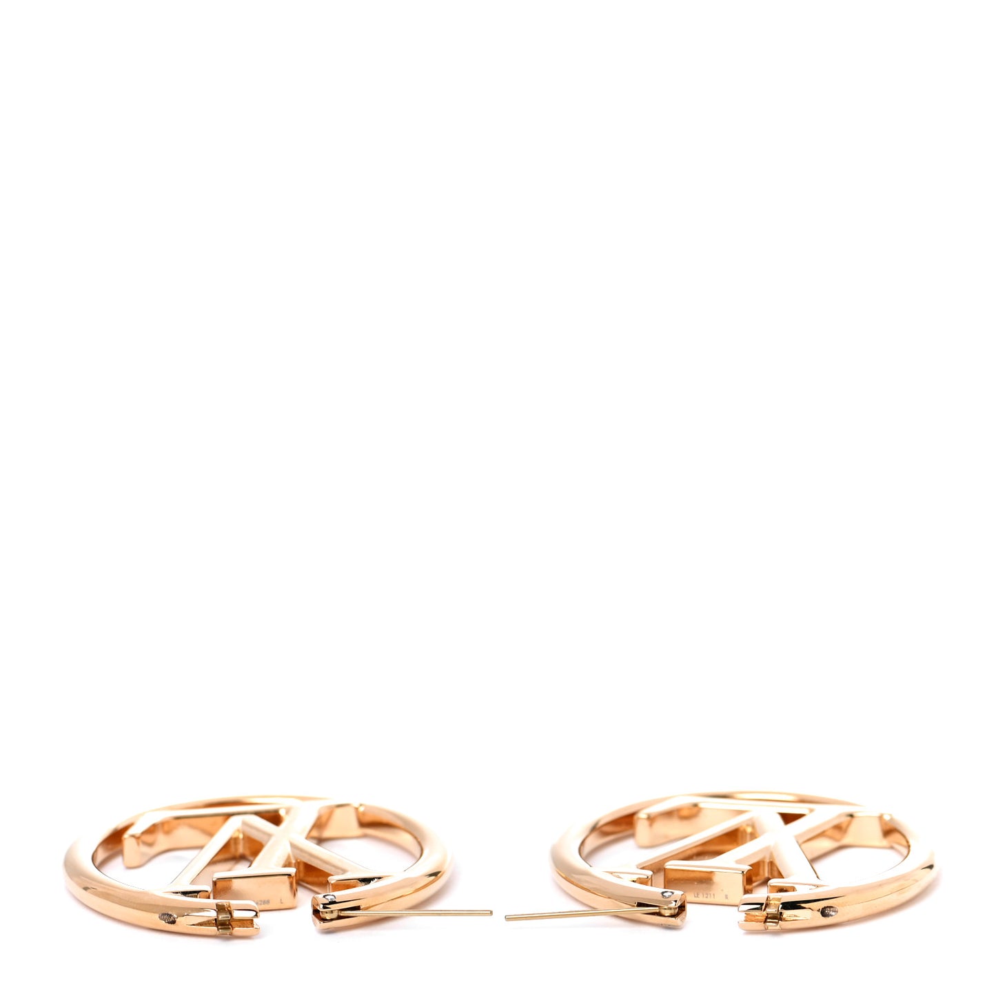 Metal Louise Hoop Earrings Gold