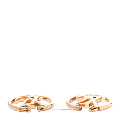 Louis Vuitton Metal Louise Hoop Earrings Gold 3 of 6
