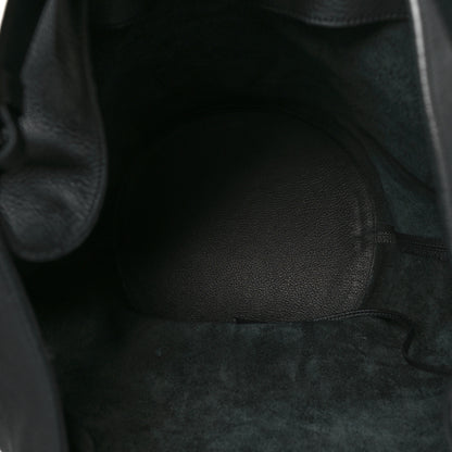 Khaite Pebbled Sport Calfskin Medium Lotus Tote Black 6 of 10