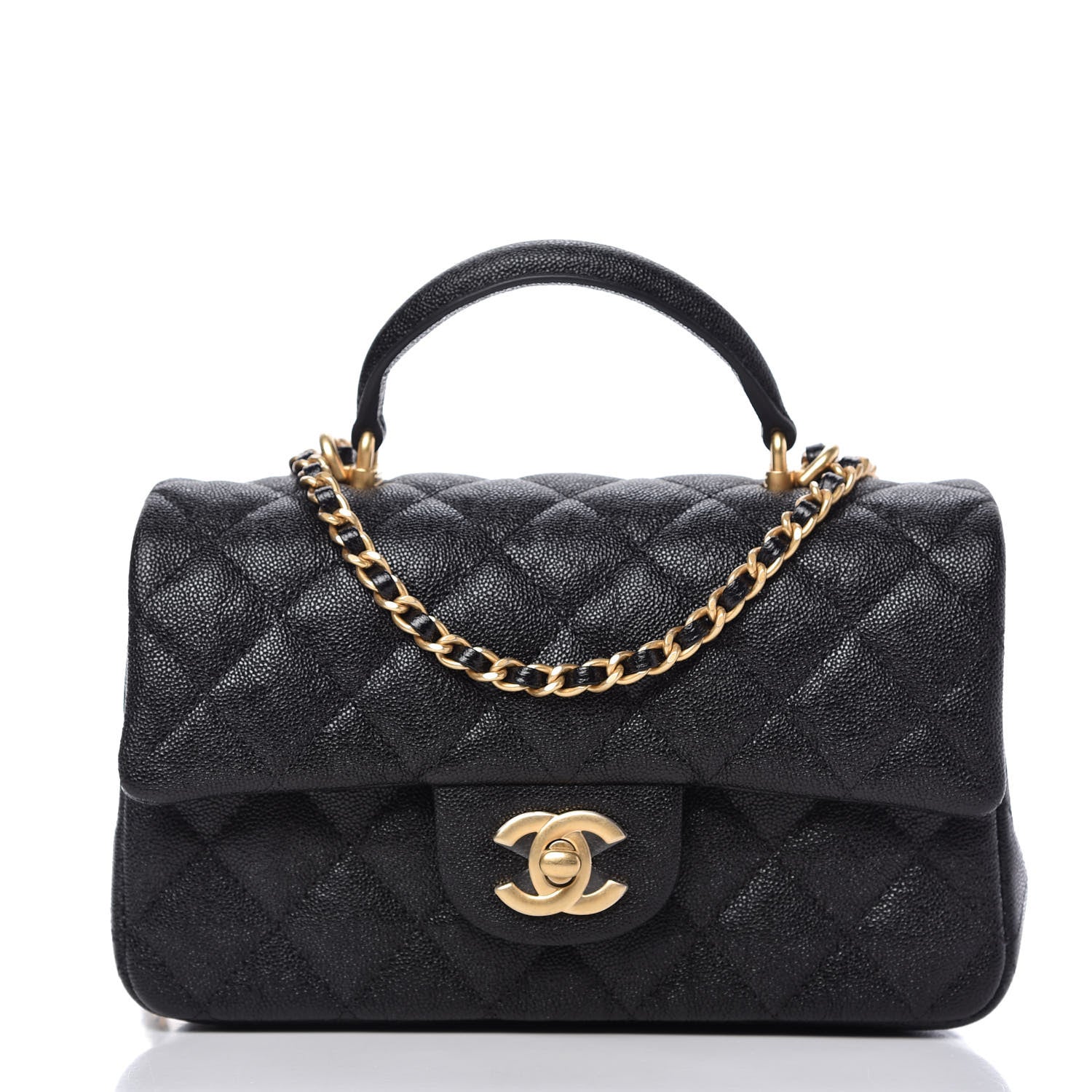 Chanel Caviar Quilted Mini Top Handle Rectangular Flap Black 1 of 11