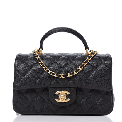 Chanel Caviar Quilted Mini Top Handle Rectangular Flap Black 1 of 11