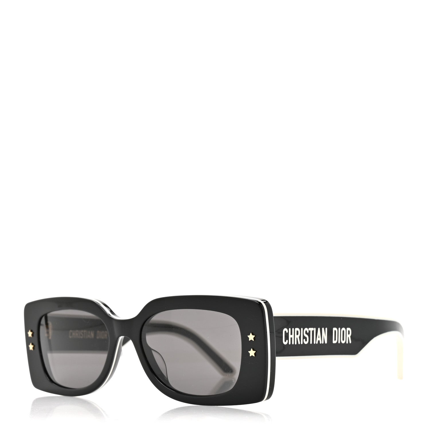 Christian Dior Diorpacific S1U Square Sunglasses Black White