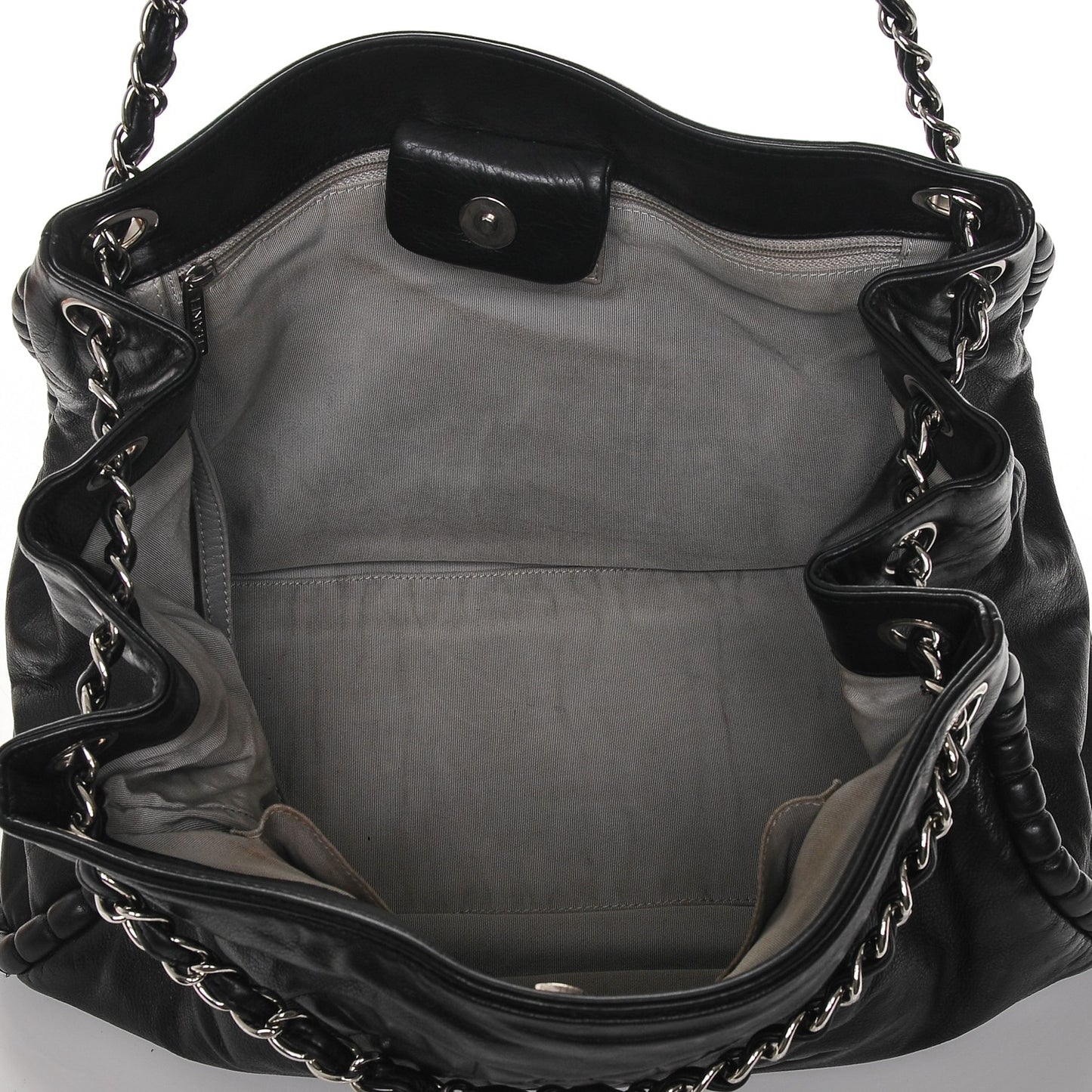 Calfskin Coco Bengal Open Accordion Tote Black