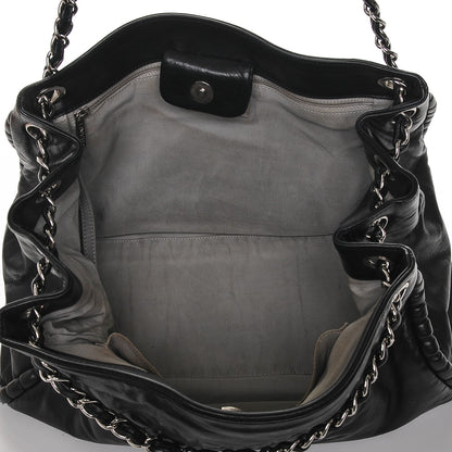 Chanel Calfskin Coco Bengal Open Accordion Tote Black 5 of 7