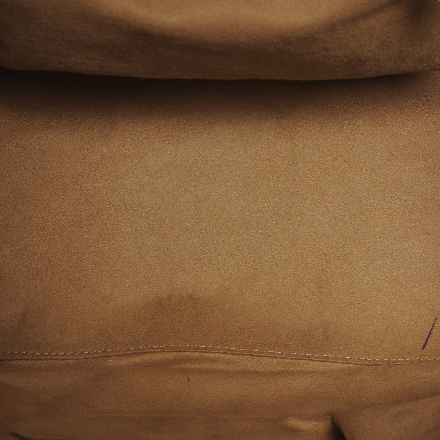 Drummed Calfskin Mini Luggage Camel