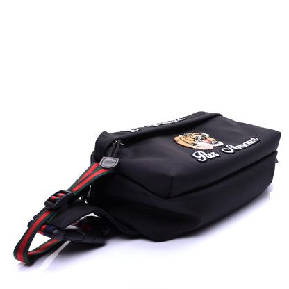 Gucci Techno Canvas Web L'Aveugle Par Amour Embroidered Belt Bag Black 4 of 11