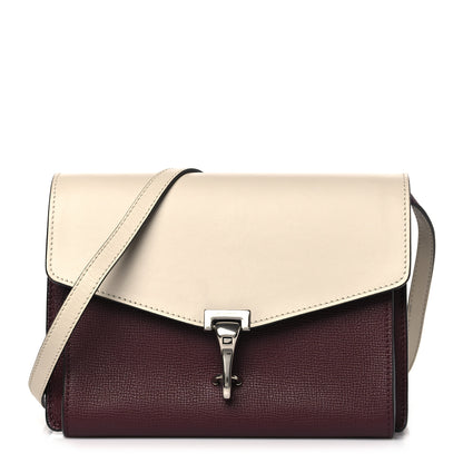 Burberry Derby Calfskin Bi-Color Small Macken Crossbody Bag Mahogany Red Limestone 1 of 12