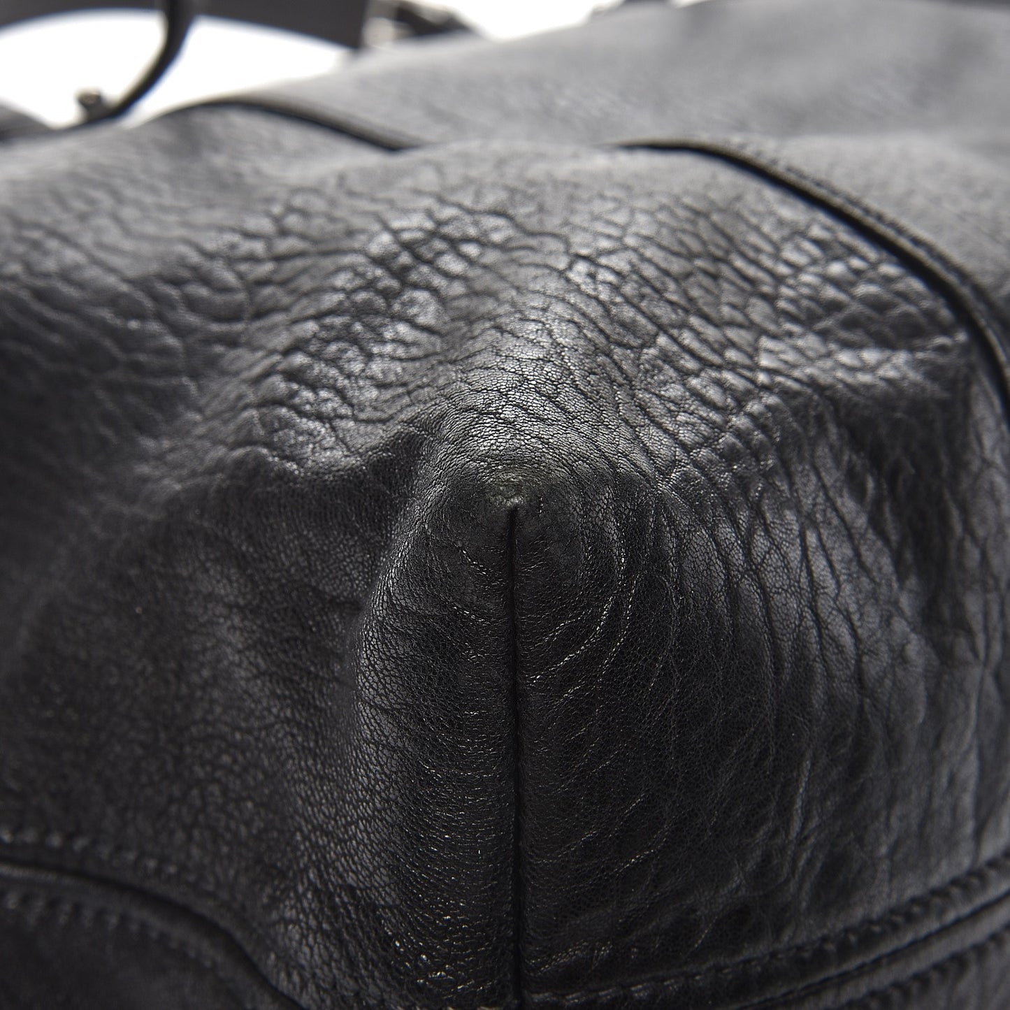 Goatskin Madras Convertible Tote Nero Black