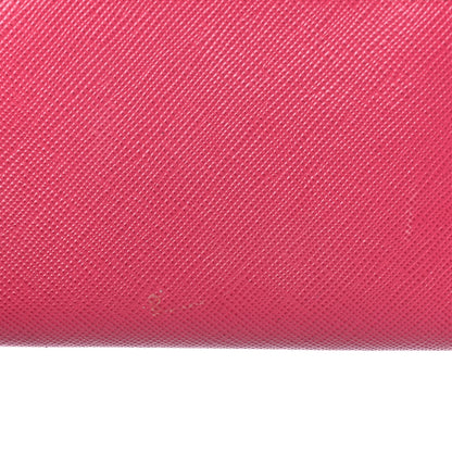 Prada Saffiano Metal Oro Chain Wallet Ibisco 14 of 16