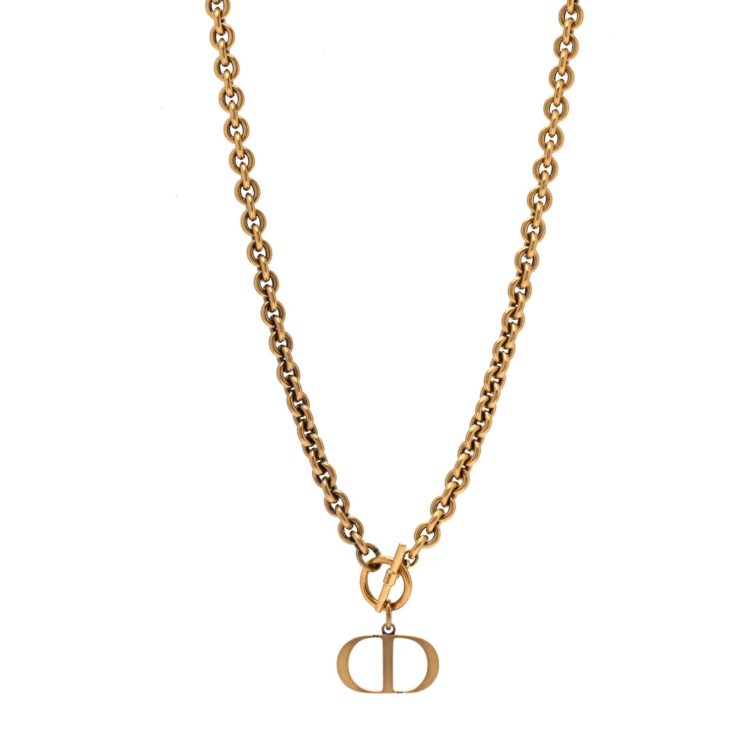 Metal Logo Necklace Gold