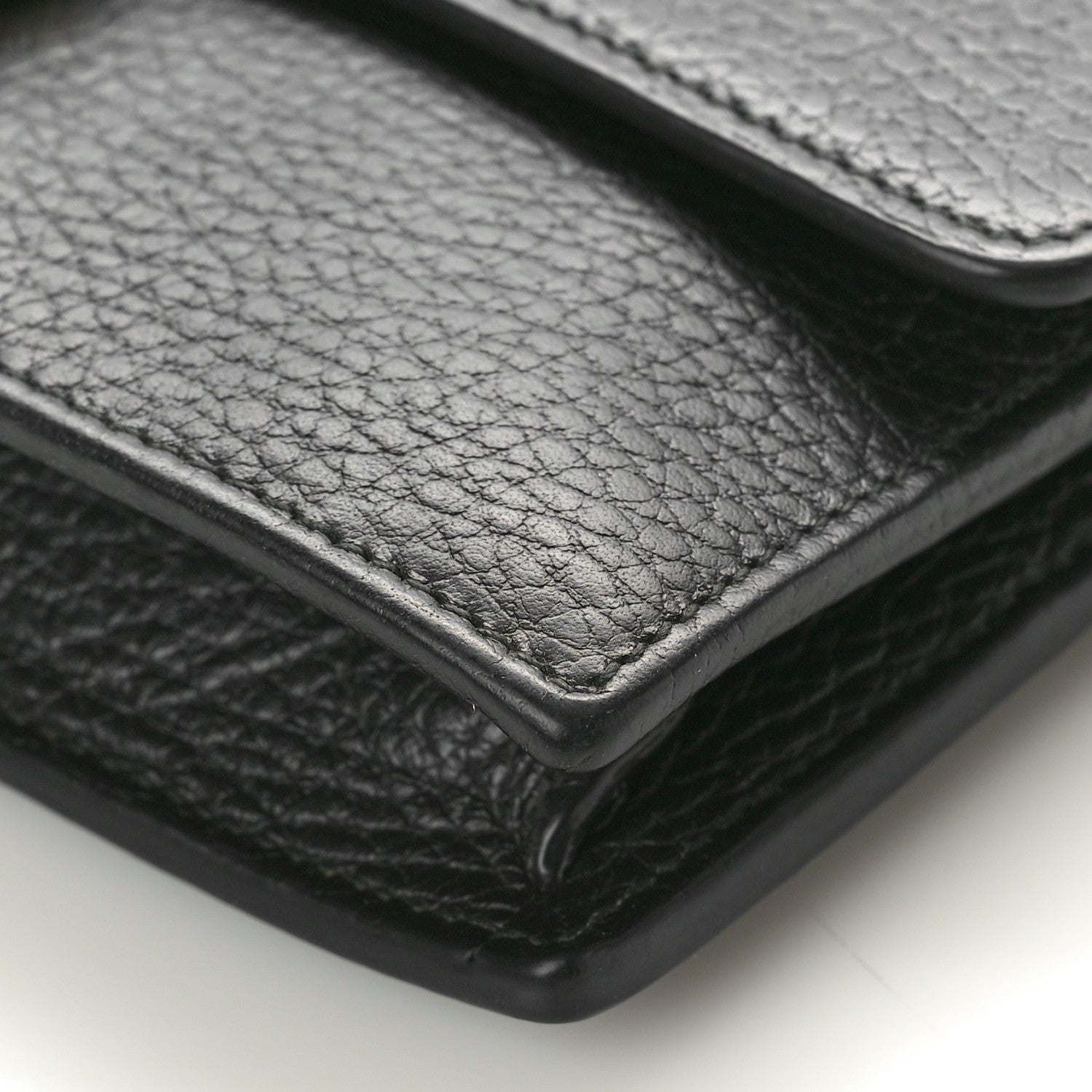 Gucci Dollar Calfskin Interlocking G Chain Wallet Black 9 of 9