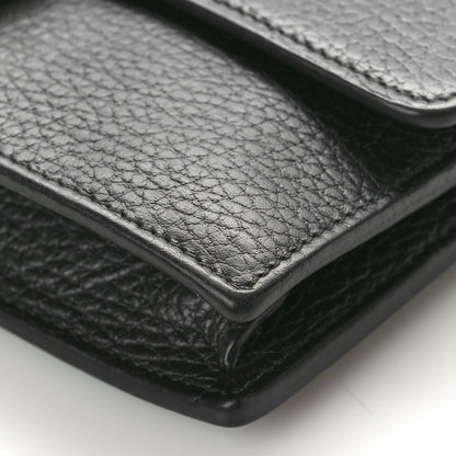 Gucci Dollar Calfskin Interlocking G Chain Wallet Black 9 of 9