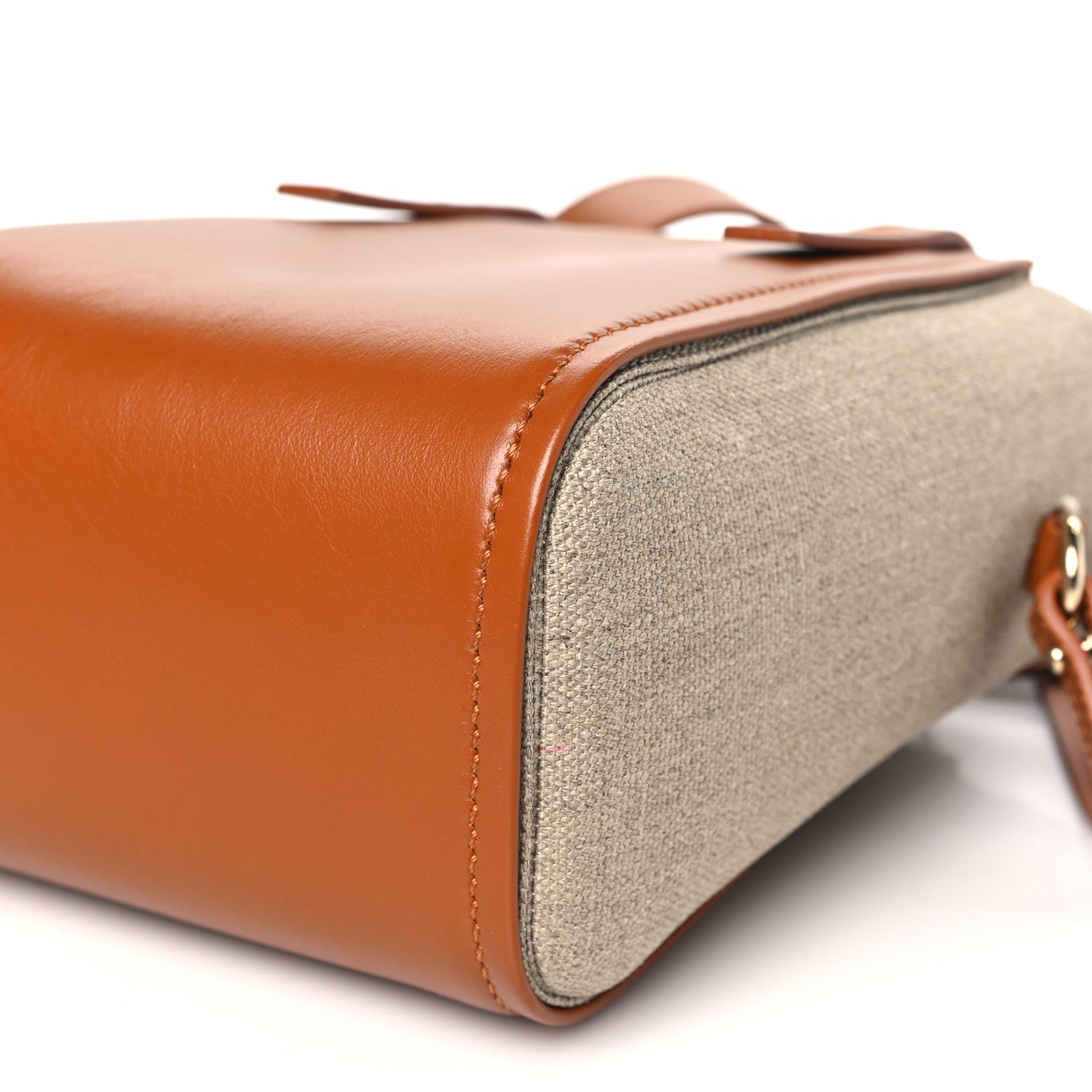 Chloe Linen Calfskin Small Sense Tote Bag Orange 9 of 9