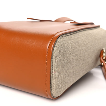 Chloe Linen Calfskin Small Sense Tote Bag Orange 9 of 9