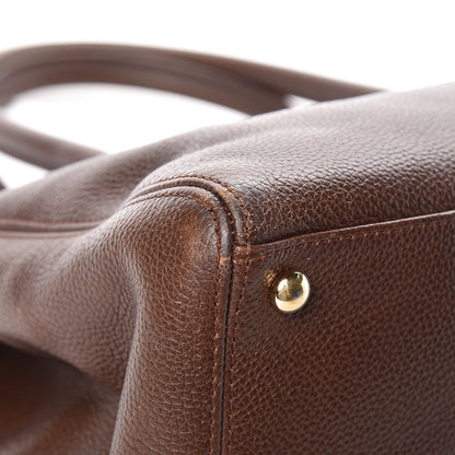 Chanel Calfskin Cerf Executive Shopper Tote Brown 9 of 13