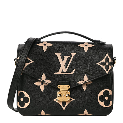 Louis Vuitton Empreinte Monogram Giant Pochette Metis Black Beige 1 of 9