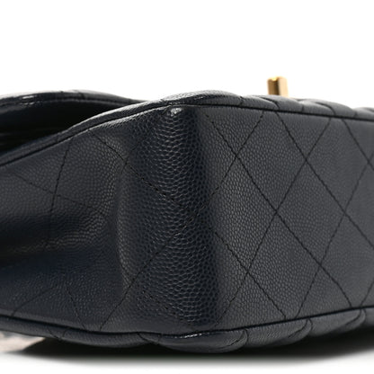 Chanel Caviar Quilted Small Double Flap Dark Navy 9 of 10