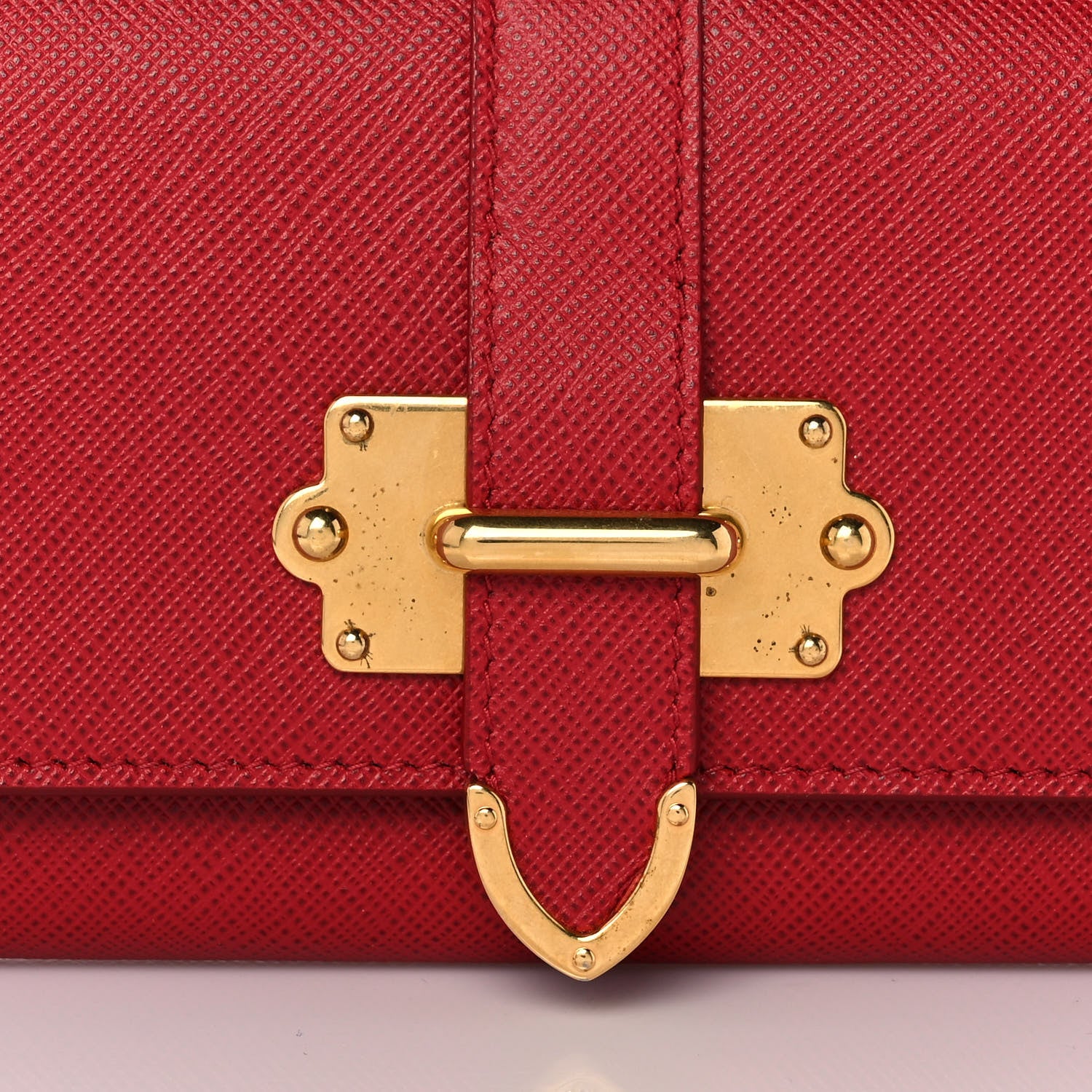 Prada Saffiano Cahier Continental Flap Travel Wallet Fuoco 10 of 12