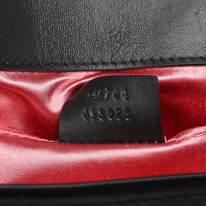 Gucci Velvet Matelasse Mini GG Marmont Shoulder Bag Black 7 of 8