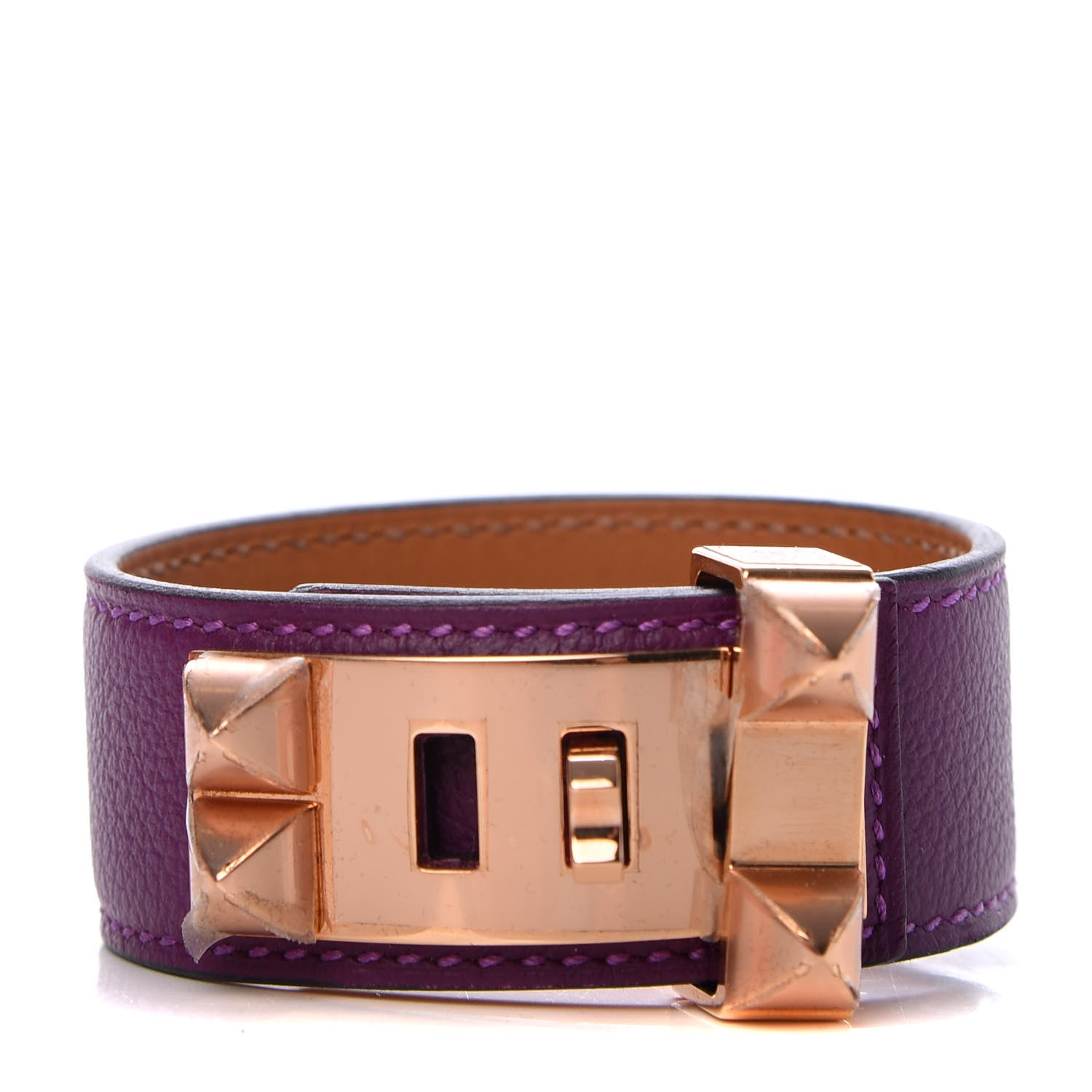 Hermes Evercolor Collier de Chien CDC Bracelet T2 Anemone 1 of 7