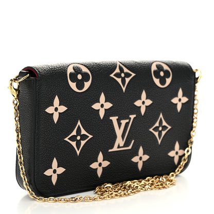 Louis Vuitton Empreinte Monogram Giant Felicie Pochette Black Beige 4 of 11