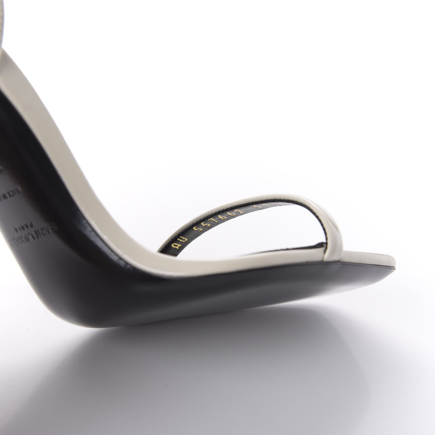 Saint Laurent Patent Calfskin Opyum 110 Sandals 37.5 Neutro 8 of 9