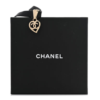 Chanel Lambskin CC Heart Choker Necklace Black 8 of 8