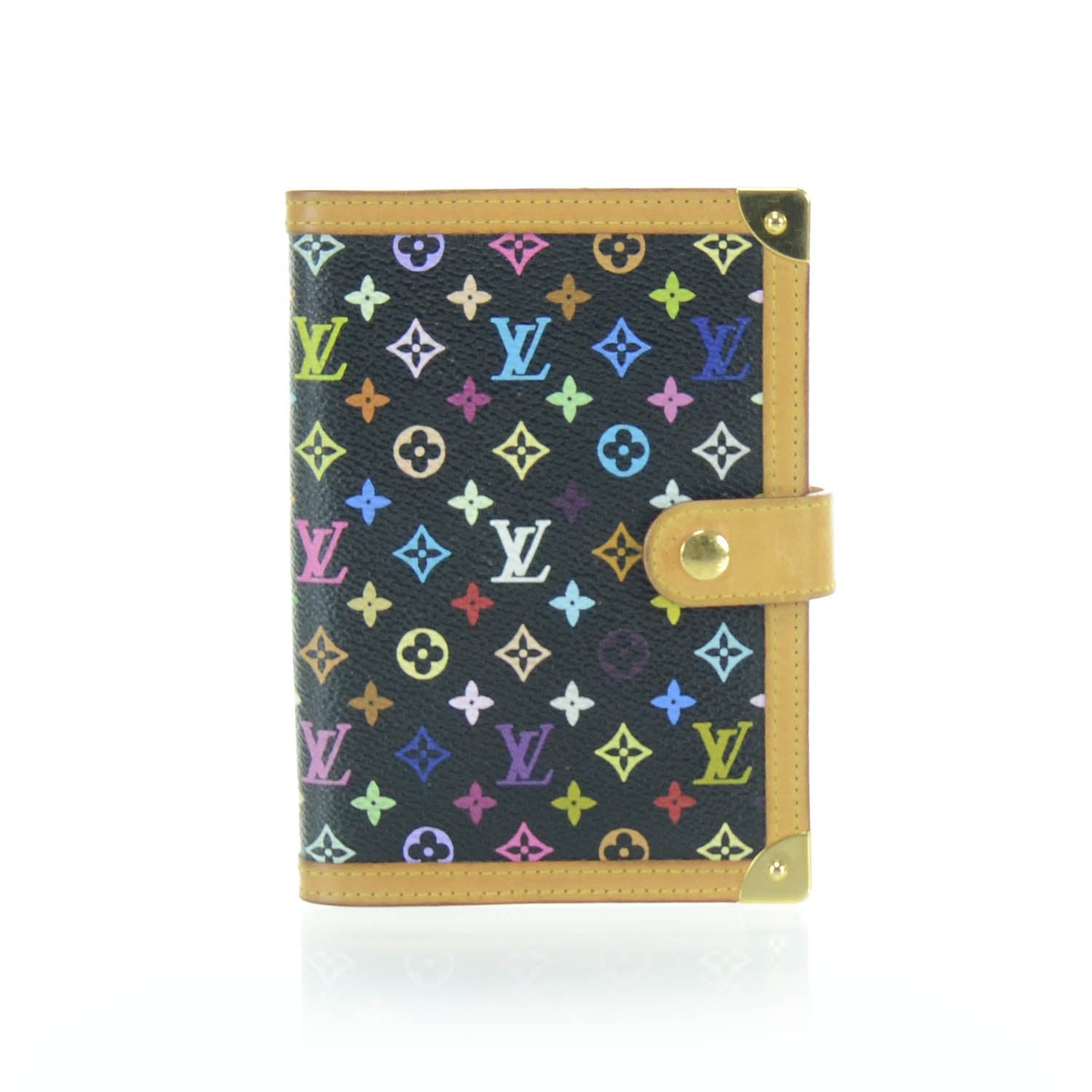 Louis Vuitton Monogram Multicolor Small Ring Agenda Cover Black 1 of 6