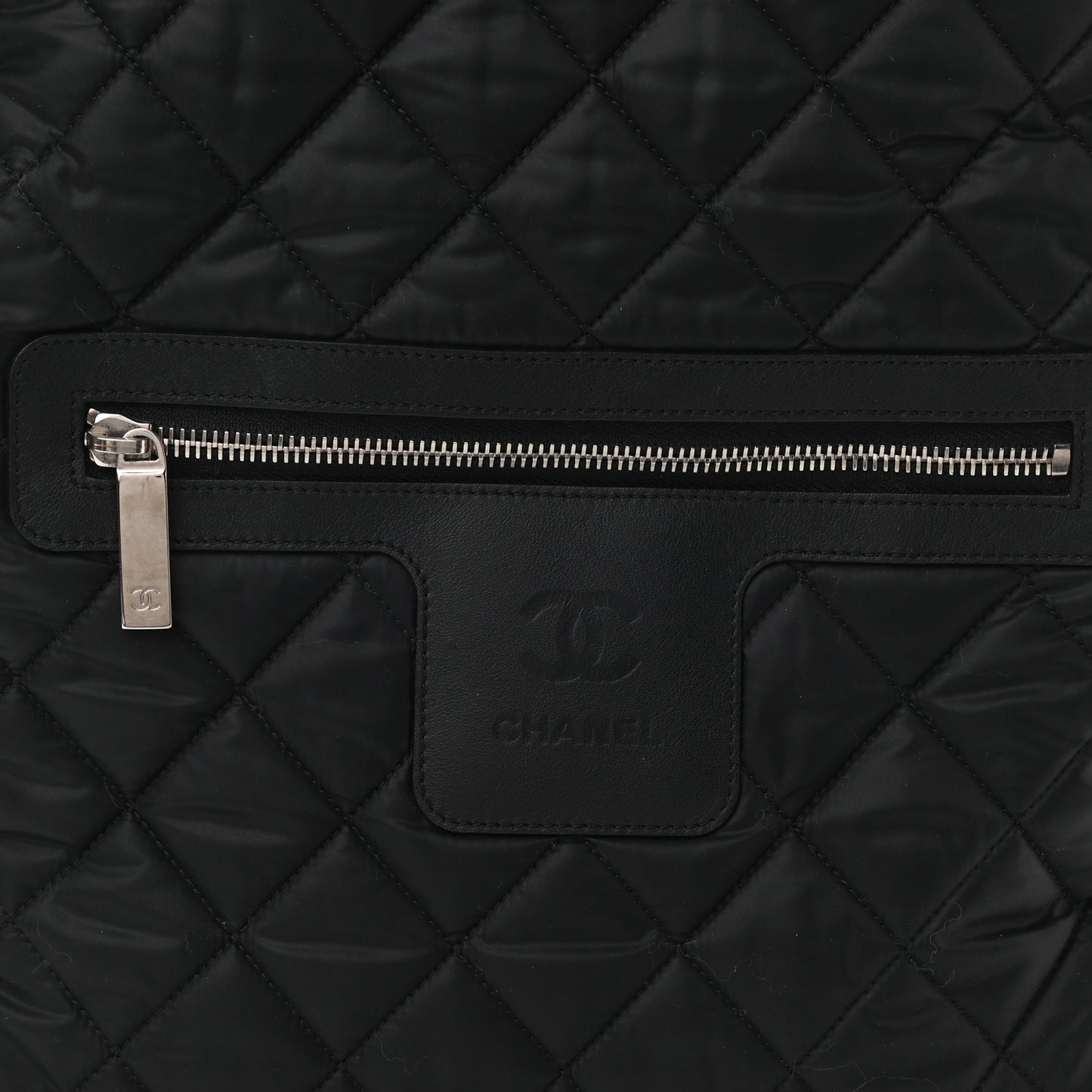 Nylon Quilted Coco Cocoon Backpack Black