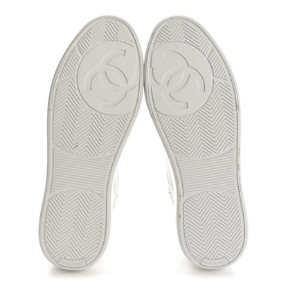 Chanel Calfskin Womens CC Sneakers 40 White 6 of 10