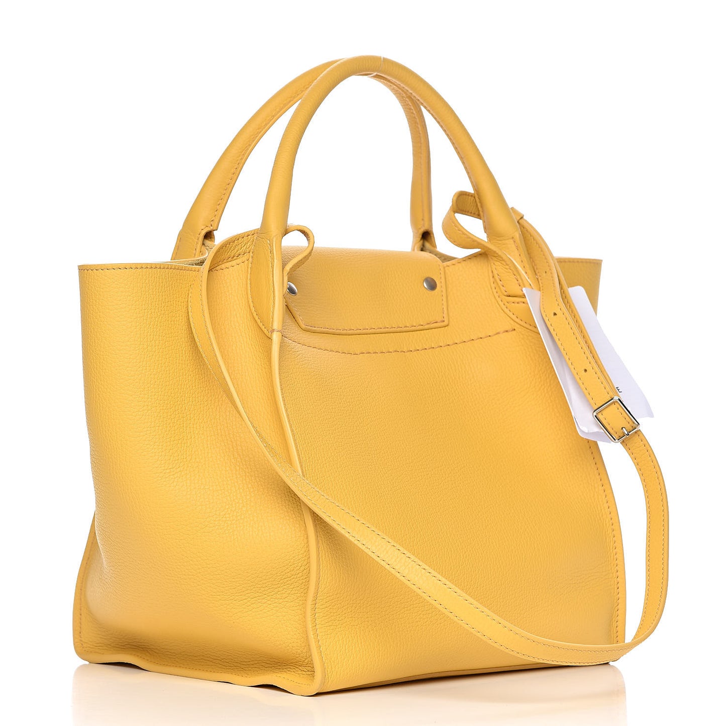 Supple Grained Calfskin Small Long Strap Big Bag Sunflower