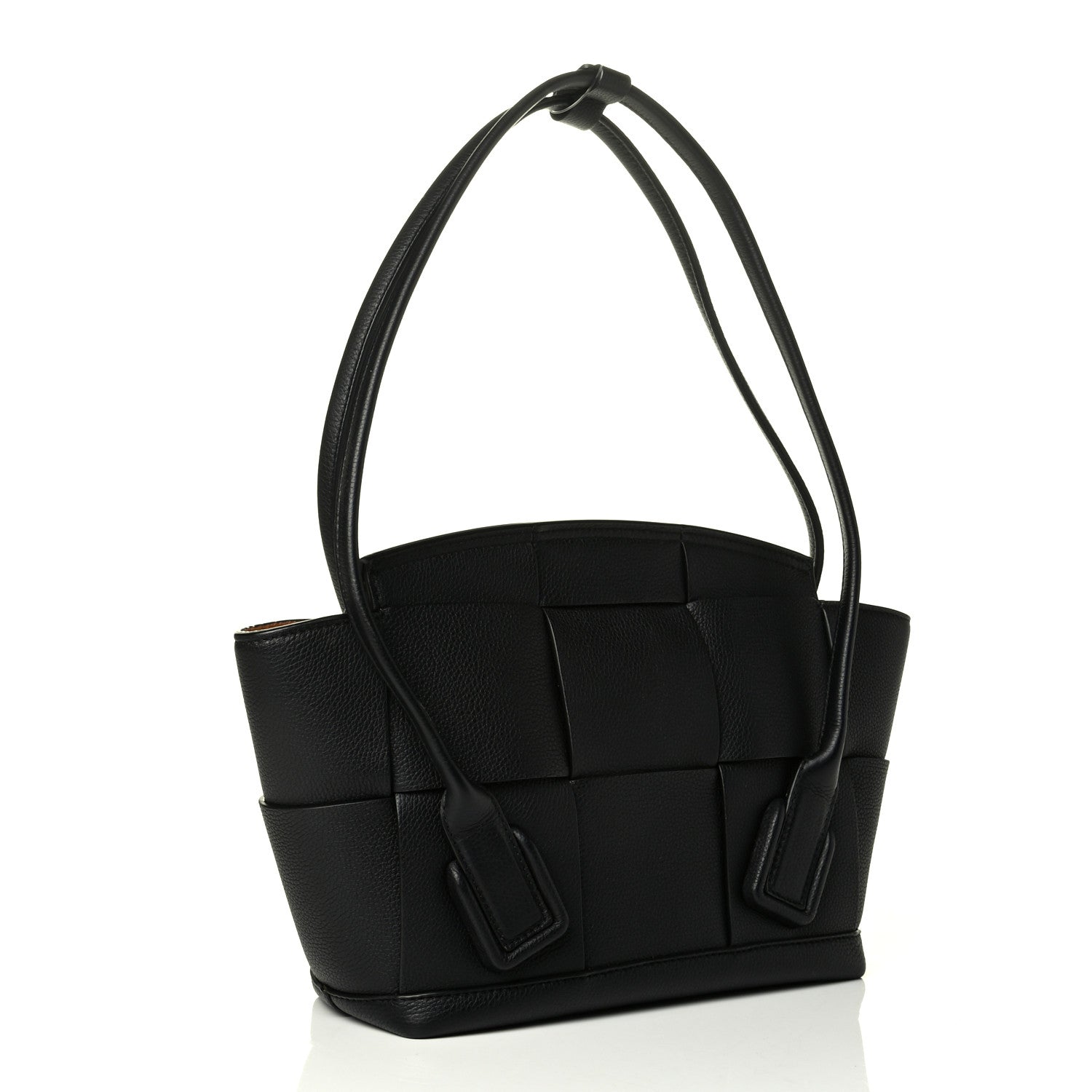 Bottega Veneta Grained Calfskin Maxi Intrecciato Small Arco Black 2 of 4