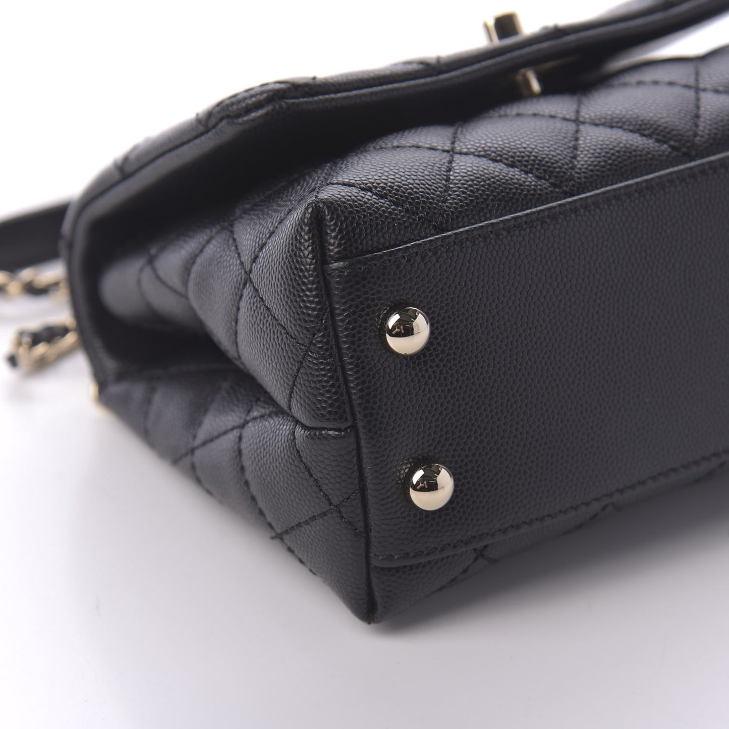 Caviar Quilted Extra Mini Coco Handle Flap Black