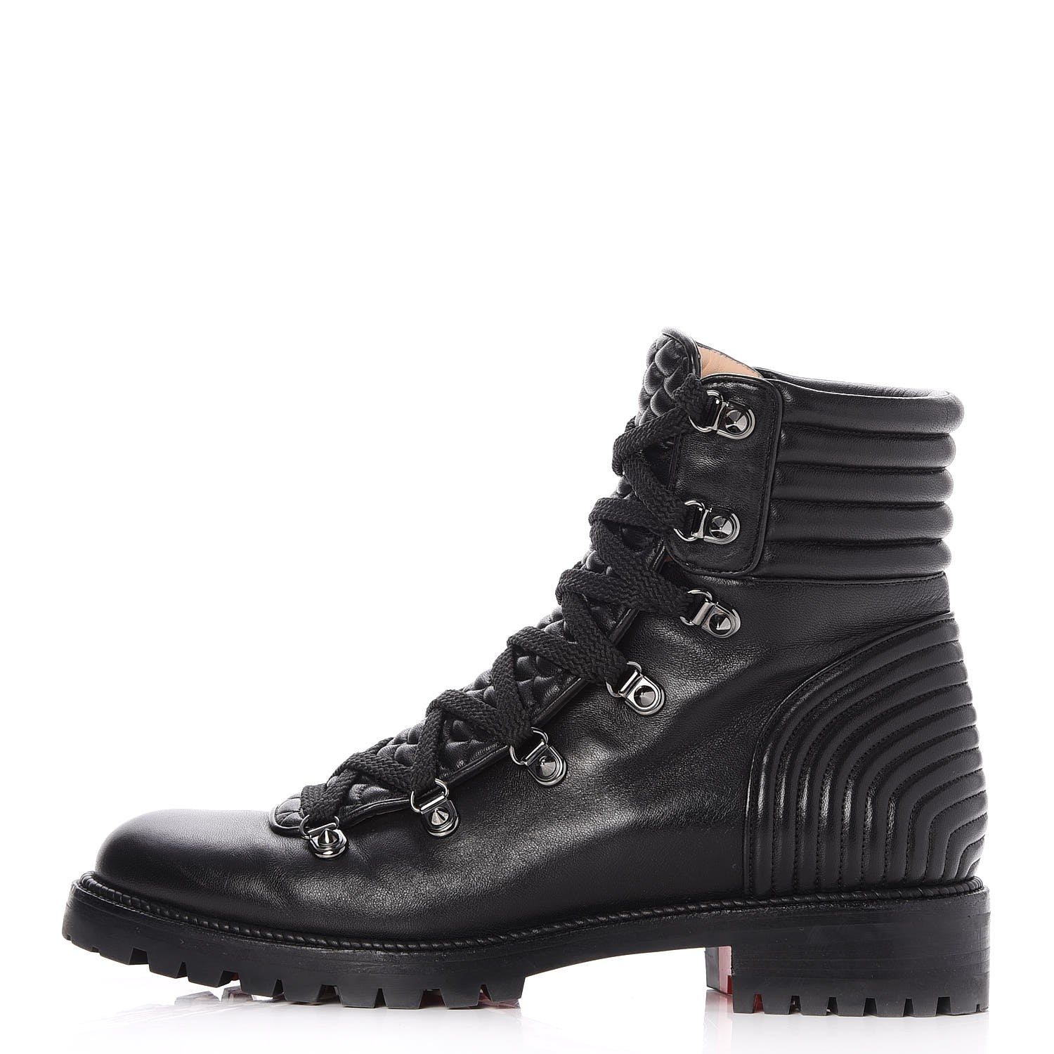 Christian Louboutin Shiny Nappa Mad Flat Boots 40.5 Black 1 of 8