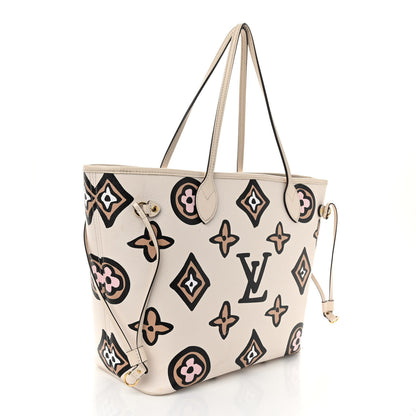 Louis Vuitton Monogram Giant Wild at Heart Neverfull MM Creme 4 of 11