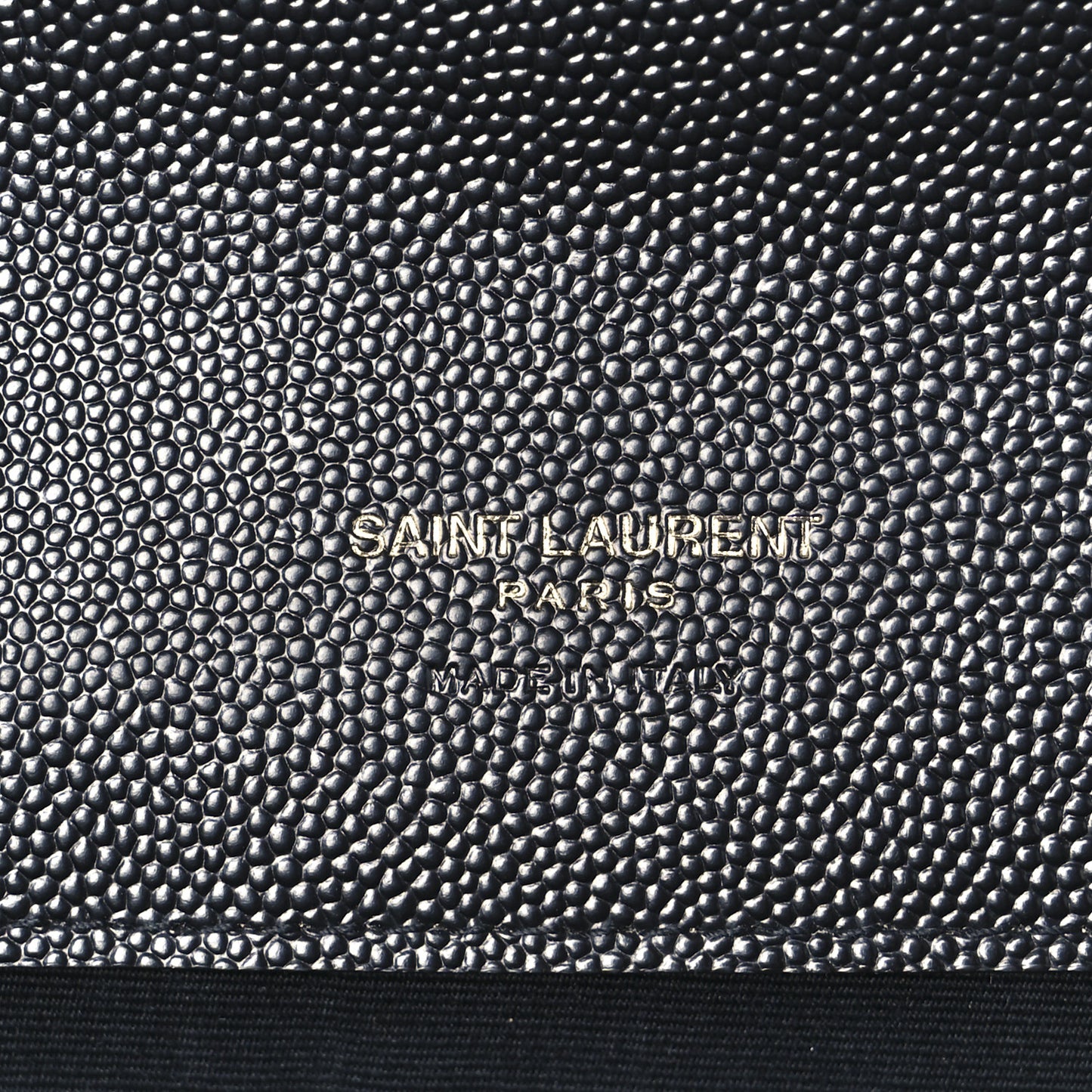 Grain De Poudre Matelasse Chevron Monogram Envelope Clutch Black