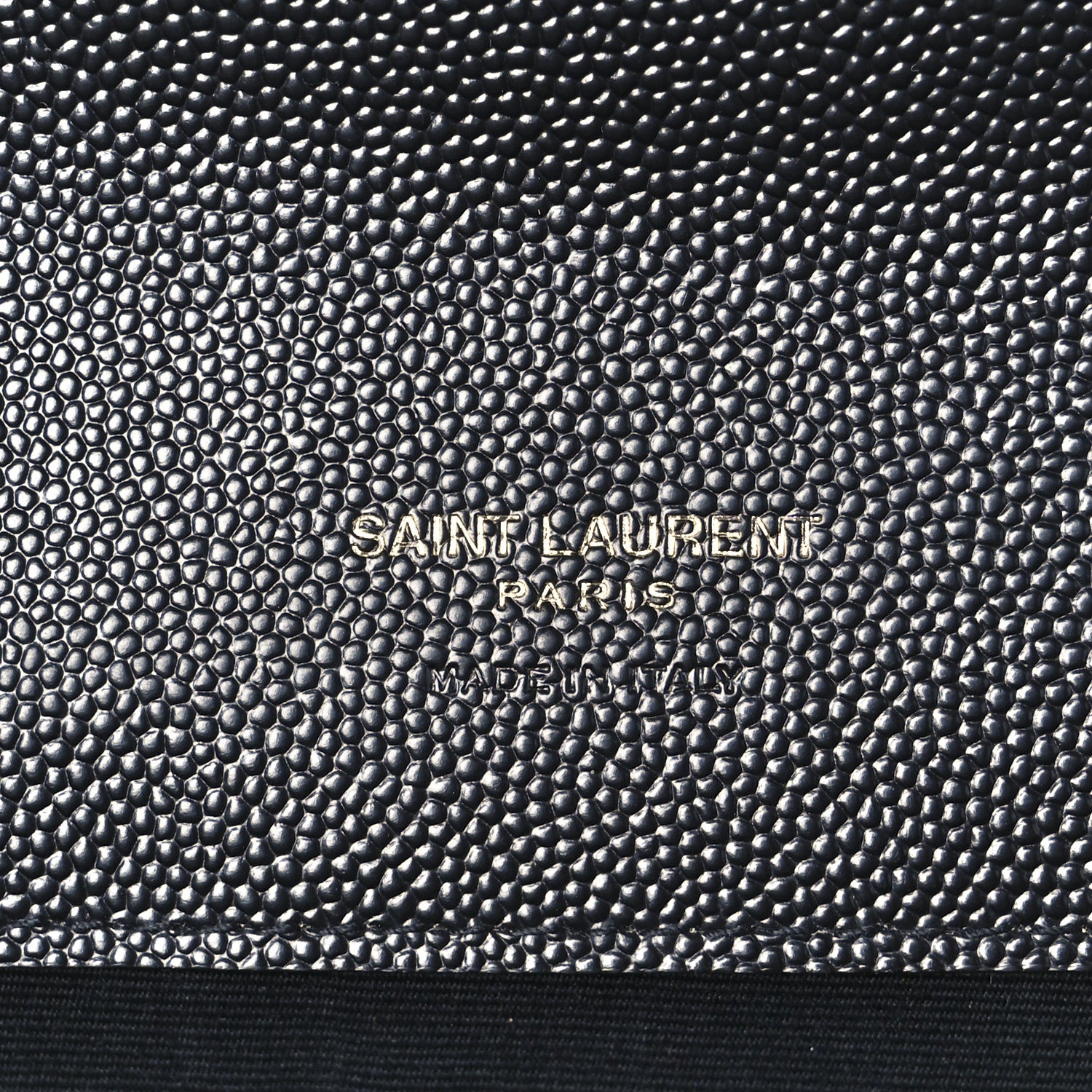 Saint Laurent Grain De Poudre Matelasse Chevron Monogram Envelope Clutch Black 6 of 8