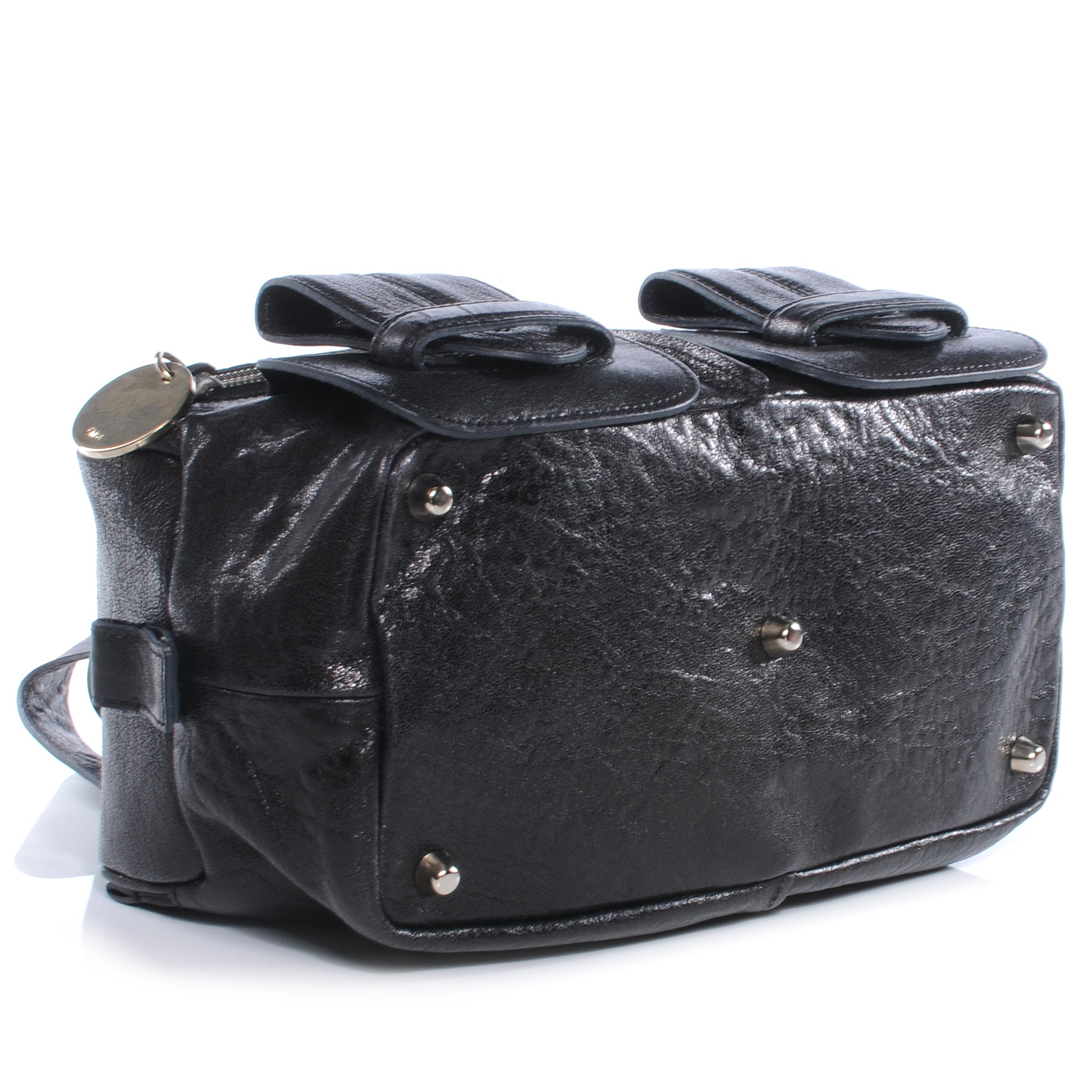 Chloe Leather Saskia Zip Top Tote Black 4 of 9