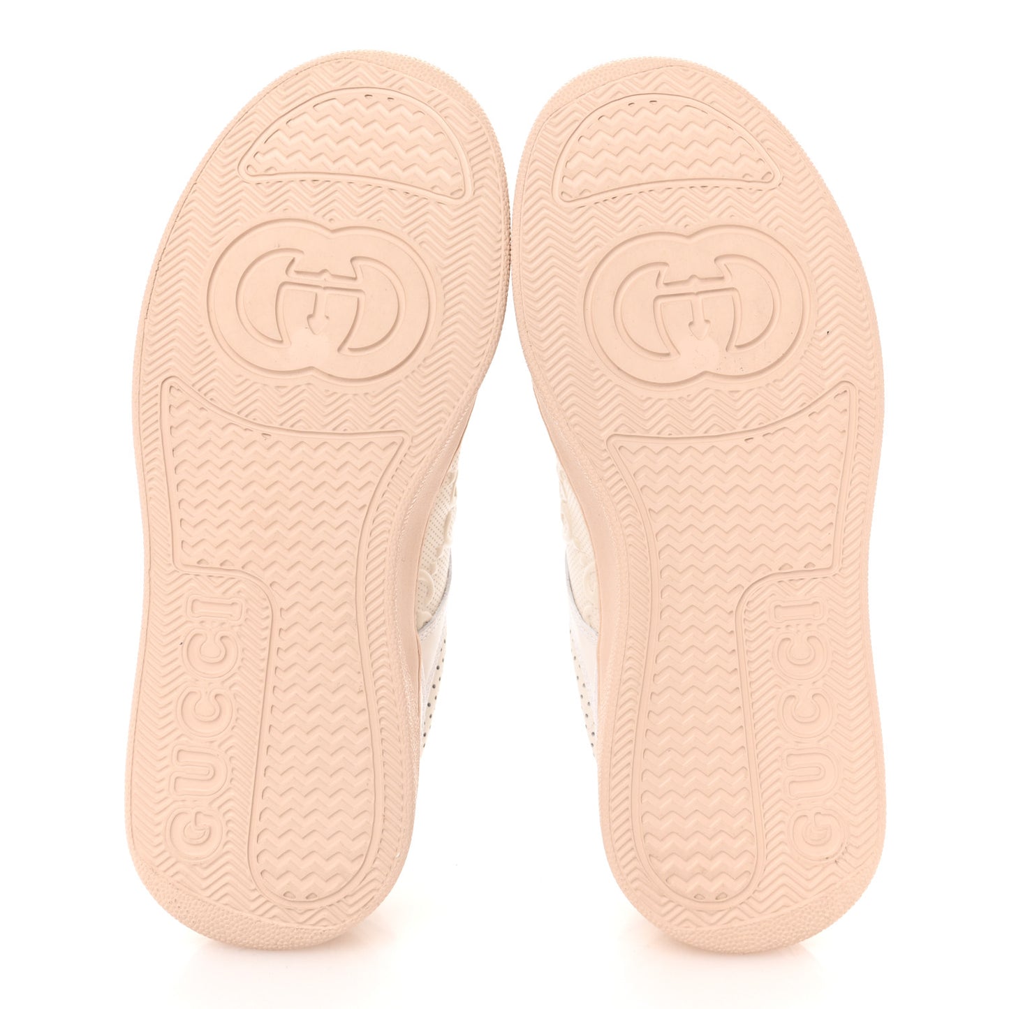 Calfskin GG Tennis Embossed Womens Platform 55mm Sneakers 37 White